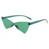 Gafas de Moda Ins Europeas y Americanas con Montura de Mariposa Gafas de Sol Conectadas Personalizadas Rojo Cibernético Color Caramelo Gafas de Sol de Fiesta Tendencia