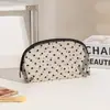 Nova Bolsa de Maquiagem Coração Portátil Grande Capacidade Bolsa de Armazenamento em Malha Estilo ins Feminino Pequena Bolsa de Lavagem Portátil para Viagem