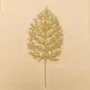 P Navidad simulación polvo dorado raíces de árbol hojas esquejes de árbol de Navidad adornos accesorios decorativos DIY simulación exquisito