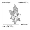 Broche de Acessório de Broche de Strass Pérola de Alto Padrão Estilo Japonês e Coreano, Alfinete de Acessório de Roupa Versátil da Moda, Venda Direta no Atacado