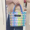 Ins Celebridade da Internet Tailândia Chiang Mai Férias Lazer Bolsa Artesanal Rattan Tecido Bolsa Feminina Cesta de Vegetais Bolsa de Mão