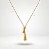 Estilo Nuevo Transfronterizo, Acero Inoxidable Duradero Moda Borla Chapada en Oro Colgante de Lágrima Cadena de Clavícula Versátil para Mujer