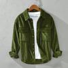 Comércio exterior Retro Veludo Cotelê Outono e Inverno Camisa de Manga Comprida Masculina Hong Kong Moda Marca Casual Solta Workwear Top Jaqueta Engrossada