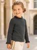 Camiseta de moda estilo europeo y americano para niñas Little maven, top infantil de otoño de manga larga y cuello alto, camiseta básica para bebé
