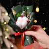 Ramo de Navidad DIY Flores Secas Regalo para Mejor Amigo Regalo de Navidad Muñeca Hecha a Mano para Niños Flores Fruta de la Paz Artificial