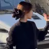 Goma de Pelo Negra de Doble Capa para Peinados de Moño, Banda Elástica para el Cabello, Elegante Accesorio para el Cabello