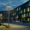 Luces solares para jardín, iluminación exterior, luces de poste alto, proyecto de iluminación de paisajes comunitarios, farolas de 3m, paneles solares impermeables