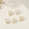 Diamante rosa explosivo transfronterizo amor hueco aleación joyería para uñas simple metal geométrico cruz taladro para uñas tridimensional