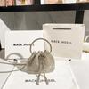Bolso de Lujo Accesible de Pedrería para Mujer Otoño 2025 Nuevo Bolso Cubo de Diamantes de Moda Bolso de Mano Mini con Cadena Cruzado