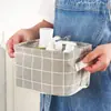 Cesta de Tela Rectangular Cesta de Almacenamiento Bolso de Mano Impermeable Cesta de Baño Cesta para Artículos Varios Cesta de Almacenamiento para Escritorio Cesta de Almacenamiento Azul