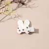 Pinza para el pelo bordada con lana de cereza nueva transfronteriza, accesorios para el pelo de niños, lindo clip bb de conejo, clip mariposa para bebé todo incluido