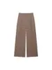 Z Ropa Europea Americana para Mujer Comercio Electrónico Transfronterizo Venta al por Mayor Moda Commute Conjunto de Chaqueta de Traje Corta a Cuadros + Pantalones de Pierna Ancha de Cintura Alta