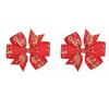 Presilhas de Cabelo Infantis Transfronteiriças de Alce Borboleta Floco de Neve Acessórios Padrão de Presente Nó Hexagonal Laço Cauda de Andorinha Borboleta Xadrez