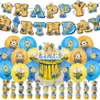 Decoraciones Transfronterizas para Fiesta de Cumpleaños Tema Xiao Huang Banner Topper para Pastel Bandera Set de Globos