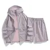 Conjunto de Ropa de Protección Solar de Verano, Transpirable, Ligero, Chaqueta Anti-UV, Shorts, Ropa Reflectante de Protección Solar, Conjunto de Dos Piezas UPF50+