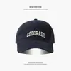Gorra de Béisbol Versátil Estilo Coreano con Bordado de Logo Redondo para Mujer, Parte Superior Suave, Moda para Cabezas Grandes, Visera Amplia y Profunda, Hace que la Cara Parezca Más Pequeña