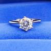 Anillo de diamante de 1 quilate falso anillo de diamante anillo de bodas anillo de bodas nupcial joyería más vendida