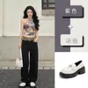 Mocassins de Pele de Ovelha de Primeira Camada com Solado de Espuma, Sapatos de Salto Único Versáteis em Estilo Britânico, Sapatos Femininos Estilo College, Sapatos Mary Jane