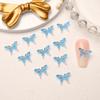 Nova joia de unha de borboleta tridimensional luminosa impressão e tingimento fada Gênio borboleta Europeia e Americana Comércio Exterior unha DIY joias