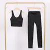 Conjunto de Chaleco en U y Pantalones Cortos Lulu Df con Etiqueta, Disponible para Envío Directo, Cuello Alto Ajustado, Conjunto de Yoga Elástico