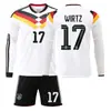 2627 Alemanha Casa Outono e Inverno Manga Longa Nº 8 Kroos Camisa Nº 7 Havertz Nº 10 Musiala Conjunto de Uniforme de Futebol
