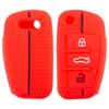 Para Audi Q3A6LA3, juego de llaves plegable de 3 llaves, Q2LA4LA2, funda protectora de silicona, A1Q5Q7A4, funda para llaves