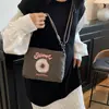 Bolsa Satchel Transversal Fofa Popular Japonesa e Coreana 2025 Ombro Único Passeio Nova Bolsa de Ombro Feminina de Nylon de Grande Capacidade