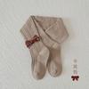 Pantimedias de algodón para niñas, primavera y otoño, con lazo para niñas, leggings de princesa, estilo coreano, estilo occidental, pantimedias para niñas.