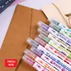 Caneta Marca-Texto Dupla Personalizada que Muda de Cor para Estudantes, Caneta Marcadora Colorida para Destacar, Rabiscar, Desenhar e Fazer Diários
