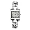 Novo relógio feminino quadrado de alta qualidade, simples e versátil, de quartzo, estilo retrô, com pulseira de metal, para estudantes