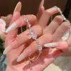 Pulsera Super Brillante con Circonita Microincrustada para Mujer, Pulsera de Cristal de Lujo Ligero de Gama Alta, Nueva Joyería Popular de Venta al por Mayor 2026