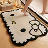 Tapete de Chão de Lama Diatomácea Cartoon Hello Kitty, Cortável, Refresca, Absorve Água, Tapete para Pés Antiderrapante, Fácil de Limpar para Casa, Tapete de Banheiro