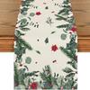 Corredor de Mesa Decorativo para Festa de Natal Amazon Mais Vendido Internacionalmente com Design de Boneco de Neve e Árvore de Natal para Decoração de Mesa de Cozinha Doméstica Utensílios de Mesa Impressos