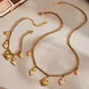 Xinyixinxin Acero Inoxidable Sol y Luna Brillan Juntos DIY Set de Collar y Pulsera con Múltiples Accesorios Joyería Exquisita Europea y Americana Que No Se Desvanece