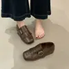 Mocassins de Couro com Franjas Esculpidas e Solado Grosso para Mulheres, Cor Preta Versátil Retrô que Aumenta a Altura, Bico Quadrado