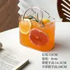 Bolso de Mano de Vidrio Personalizado Taza de Té de Frutas de Verano para Influencers Transparente Creativo Alta Apariencia Ligeramente Intoxicado Taza de Copa para Cócteles de Jugo de Fruta