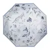 Sombrilla de estilo ins Aries flor azul acuarela 70% de descuento doble uso para sol y lluvia, protección UV, sombrilla artística y fresca