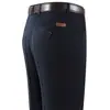 Pantalones de Papá de Doble Pinza para Hombre Primavera y Otoño Pantalones para Hombres de Mediana Edad Cintura Alta y Tiro Profundo Pantalones Casuales para Hombre Pierna Ancha Pantalones de Algodón Puro