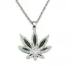 Colar Folha de Bordo Full-Diamond Europeu e Americano de Venda Quente Transfronteiriça Moda Feminina Personalidade Tendência Hip-Hop Corrente Osso Corrente Colar Fabricante Atacado