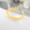 Anillo abierto con patrón de lámina de oro y plata cóncava y convexa irregular de plata esterlina S925 de joyería europea y americana con adornos de plata para mujer