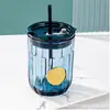 Taza de Paja Panda Leweishi Xmb/L1 Vaso de Vidrio para Beber Vaso para Bebidas Jugos Regalo Práctico Regalo para Eventos