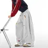 Pantalones Deportivos Anchos con Bordado de Cimitarra de Dachshund Americano para Hombres y Mujeres, Modernos de Hip-Hop, High Street, Frescos, Casuales