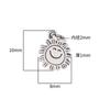 Pingente de Rosto Sorridente de Sol Fofo Dupla Face em Prata S925 Acessórios para Joias DIY Pingente de Pulseira Material de Corda Trançada Atacado