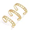 Pulseira Jieding de Ouro 18K com Zircônia, Camada Dupla Aberta, Aço Titânio Antidesgaste, Acessórios de Luxo Leve de Alta Qualidade, Aço Inoxidável