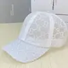 Boné de Renda Fino de Verão com Aba para Mulheres Flor Bordada Malha Respirável Boné de Baseball Estilo Coreano Tendência Chapéu de Proteção Solar