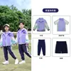 Uniforme escolar de ensino fundamental terno primavera e outono roupa esportiva conjunto de três peças uniforme de classe para crianças do primeiro ano uniforme de primavera e outono para jardim de infância