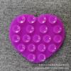 Venta caliente transfronteriza multiusos ventosa de silicona con forma de corazón soporte para teléfono móvil corazón 19 ventosas autoadhesivo antideslizante