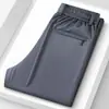Pantalones Deportivos Casuales Elásticos de Seda de Hielo Verano Delgados Resistentes a las Arrugas Sin Planchar Holgados Rectos Combinan con Todo Pantalones de Papá