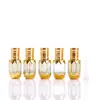 Frasco de vidro galvanizado de 6ml para óleo essencial, amostra de perfume para carro, frasco vazio, bola de vidro, cosméticos, sub-embalagem, atacado