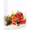 Adornos de frutas simuladas, cubiertas de plástico para verduras, manzanas y plátanos decorativos falsos, modelos educativos, accesorios para fotografía, decoraciones para gabinetes.